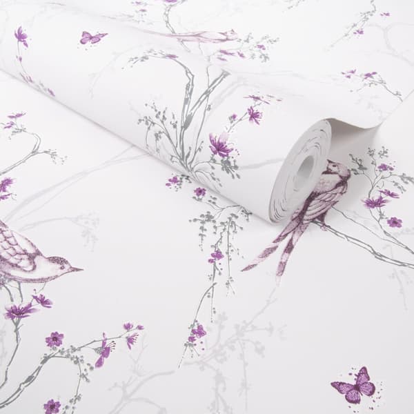 Superfresco Easy - Non-woven tapet - Songbird - Lilla - 10mx52cm