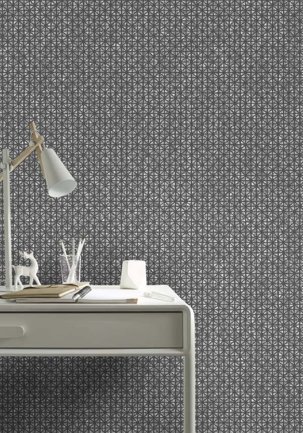 Superfresco Easy - Non-woven tapet - Optisk geometrisk - Svart - 10mx52cm