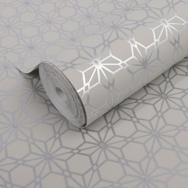 WOW - Non-woven tapet - Geometrisk Mini - Grå - 10mx52cm