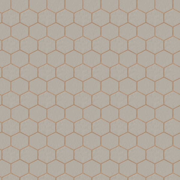 WOW - Non-woven tapet - Hexagon - Taupe - 10mx52cm
