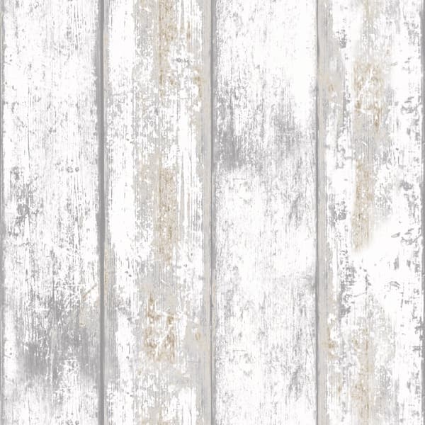 WOW - Non-woven tapet - Trä - Vit - 10,5mx52cm