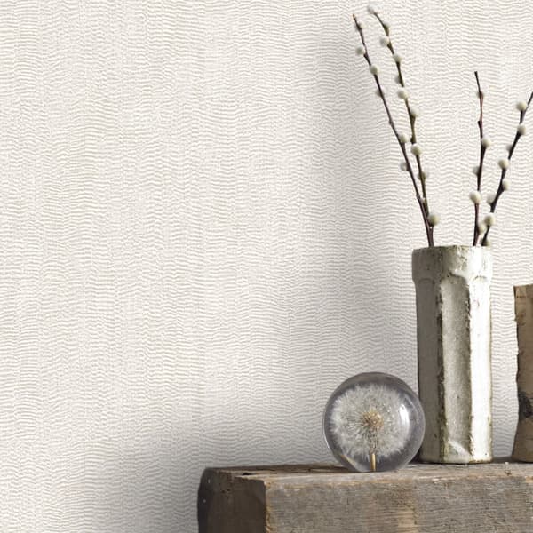 Boutique - Non-woven tapet - Water Silk Ivory - Hvid - 10mx52cm