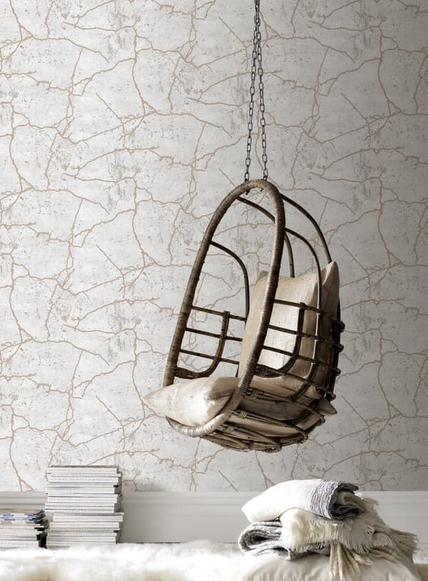 Superfresco Easy - Non-woven tapet - Kintsugi - Rose guld - 1005 x 53 cm