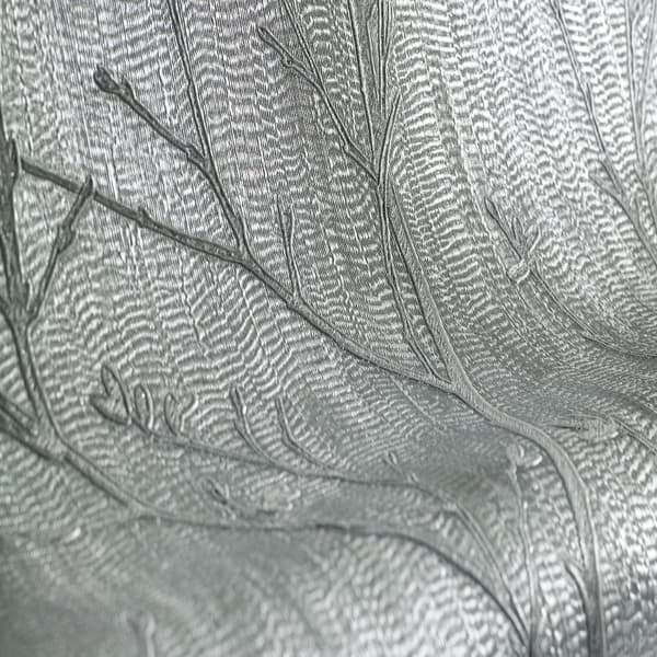 Boutique - Non-woven tapet - Water Silk Sprig - Sølv - 10mx52cm