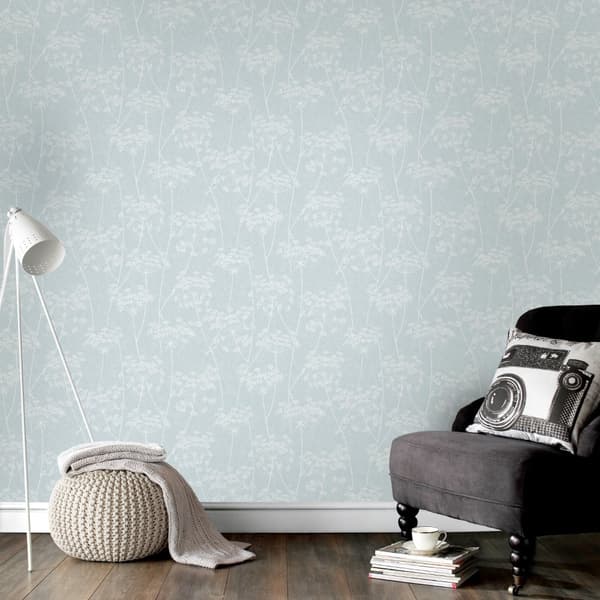 Superfresco Easy - Non-woven tapet - Aura Sprig - Blå - 10,5mx52cm