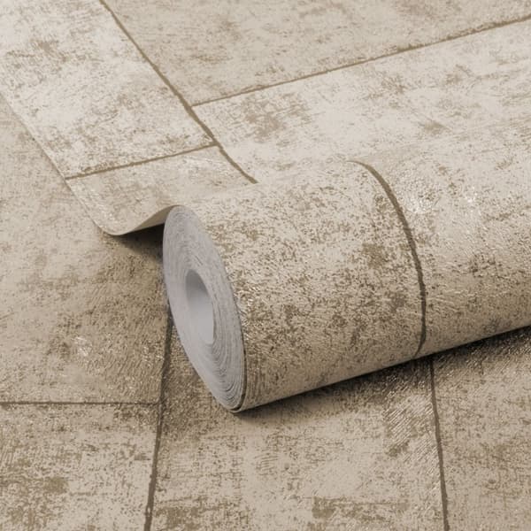 Superfresco Easy - Non-woven tapet - Kakel - Sand - 10mx53cm