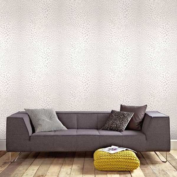 Superfresco Easy - Non-woven tapet - Leopard - Hvid/Sølv - 10mx52cm