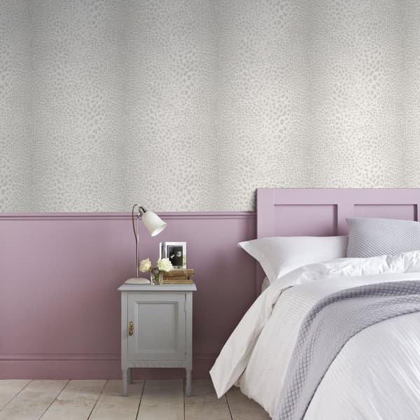 Superfresco Easy - Non-woven tapet - Leopard - Hvid/Sølv - 10mx52cm
