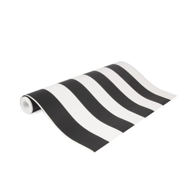 Superfresco Easy - Non-woven tapet - Monokrome striber - Sort/hvid - 10mx53cm