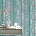 Miniatyrbillede 2 af 5: Superfresco Easy - Non-woven Tapet - Skrællet træ - Grøn - 10mx52 cm