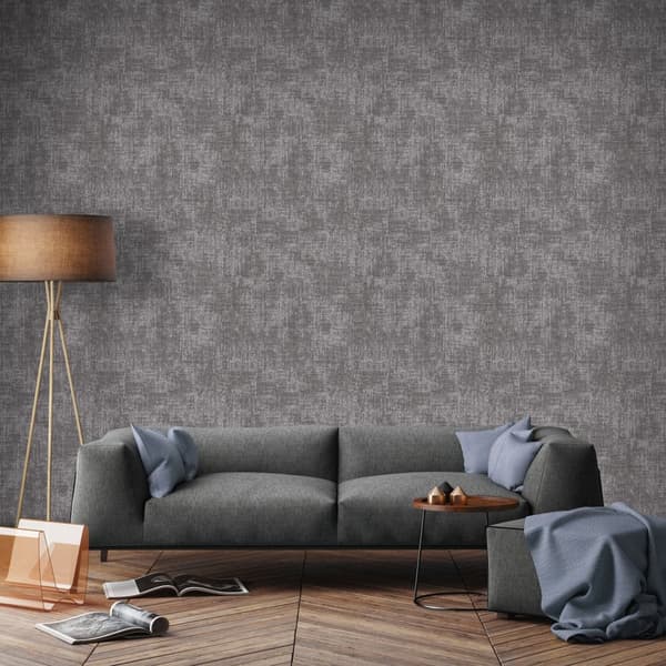 Superfresco Easy - Non-woven tapet - Zara tyg - Mörkgrå - 10mx52cm