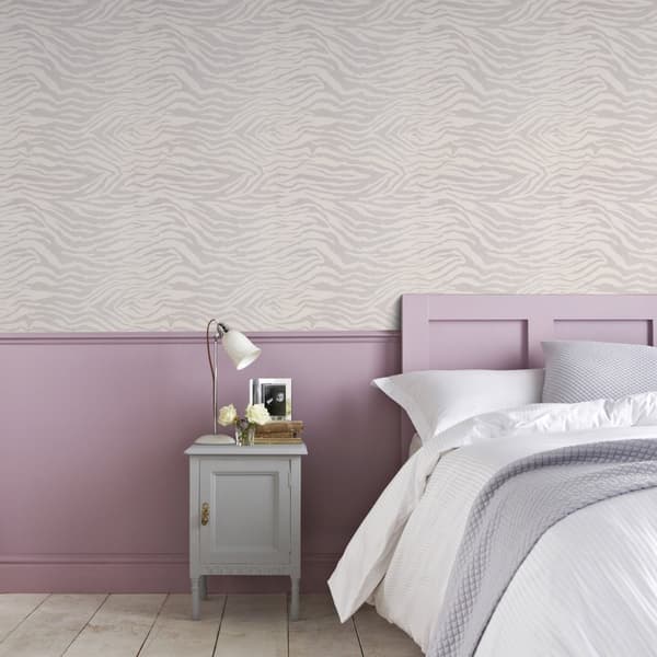 Superfresco Easy - Non-woven Tapet - Zebra Glitter - Silver - 10mx52cm