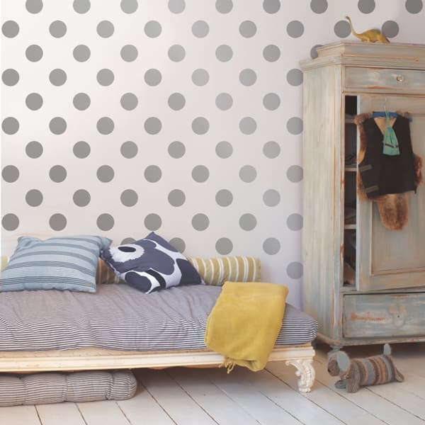 Superfresco Easy - Non-woven tapet - Dotty Dots - Silver - 10mx53cm