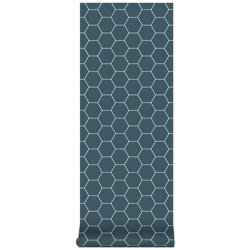 Superfresco Easy - Non-woven Tapet - Honeycomb - Blå - 10mx52cm