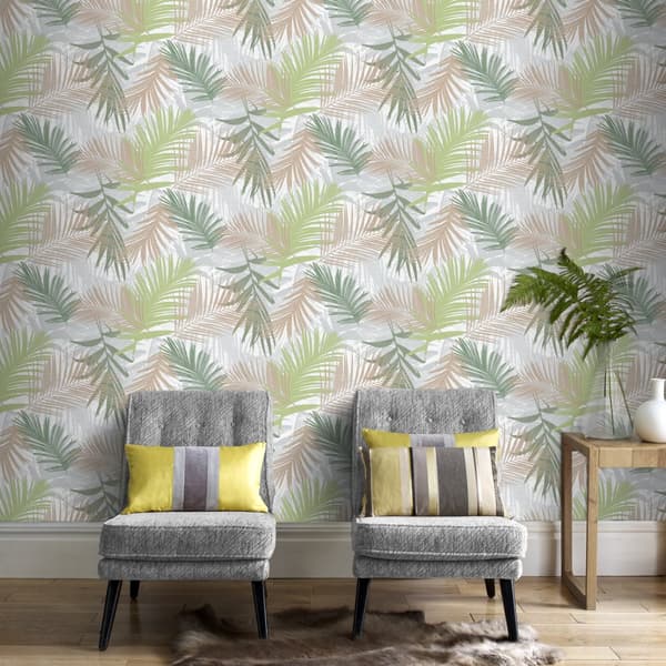 Boutique - Non-woven tapet - Jungle Glam - Guld/Grön - 10mx52cm