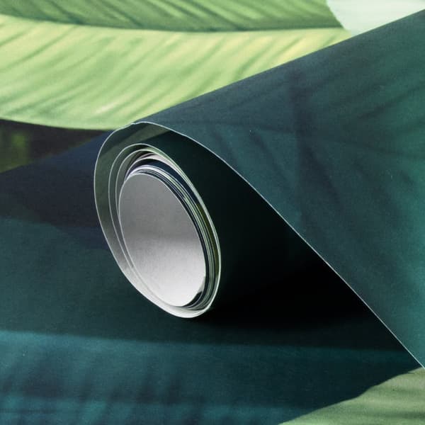 Art for the Home - Fototapet - Grønne blade - Blå/grøn - 280x200 cm