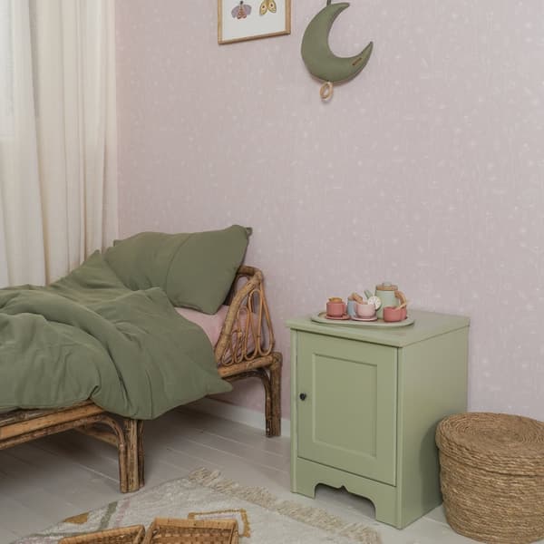 Little Dutch - Non-woven Tapet - Wild Flowers Pink - Rosa - 10mx53cm