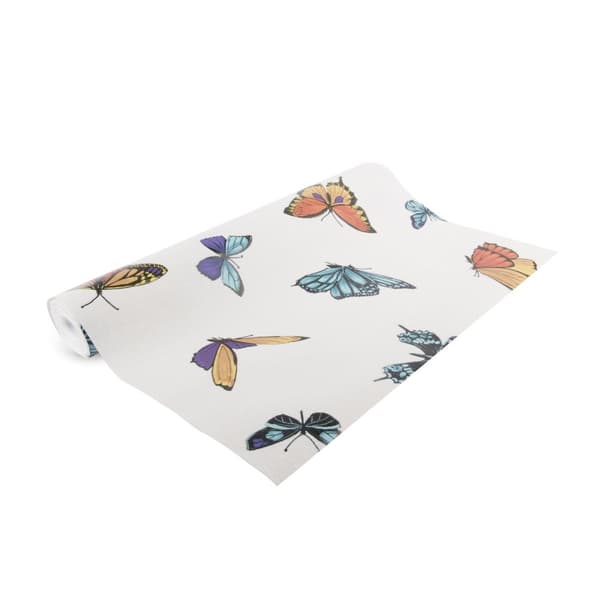 Julien MacDonald - Non-woven Tapet - Flutterby Butterflies - Vit - 10mx52cm