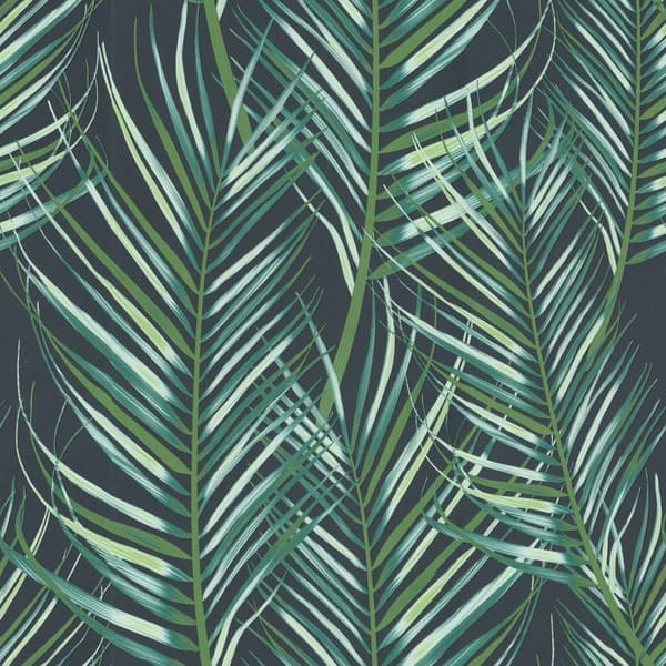 Superfresco Easy - Non-woven tapet - Palmblad - Grön - 10mx52cm