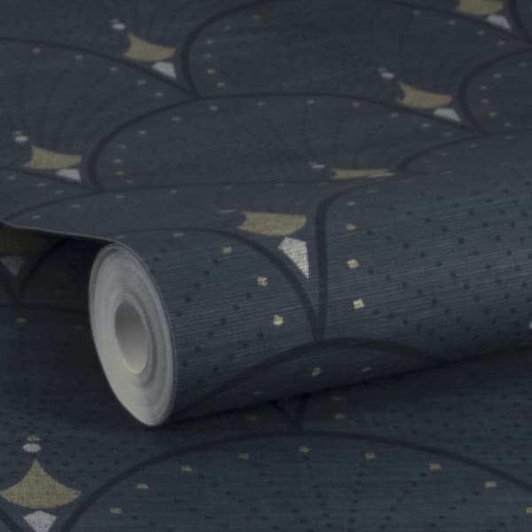 WOW - Non-woven tapet - Julie - Blågrön - 10mx52cm