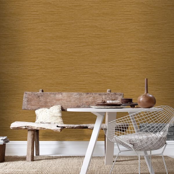 WOW - Non-woven tapet - Græspapir - Okker - 10mx52cm