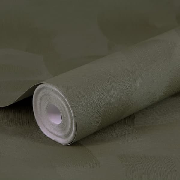 WOW - Non-woven Tapet - Basic Stuckatur - Khaki Grön - 10mx52cm
