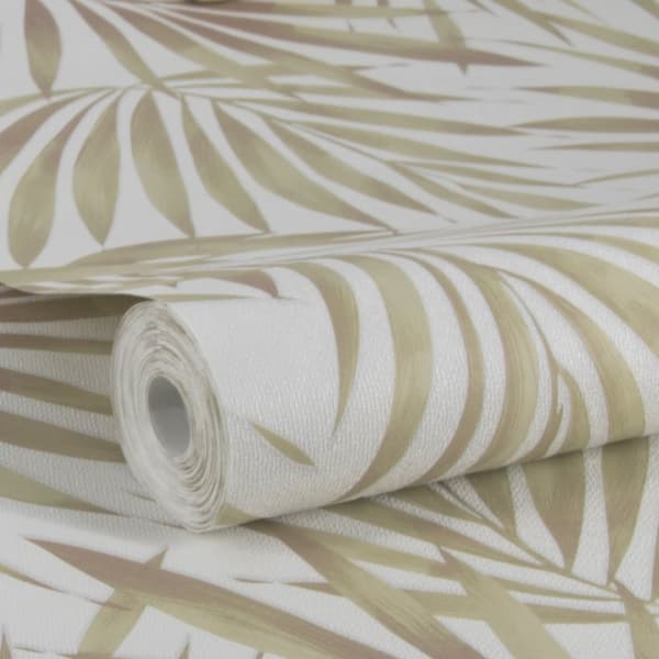 WOW - Non-woven tapet - Elegant Leaves - Sand - 10mx52cm