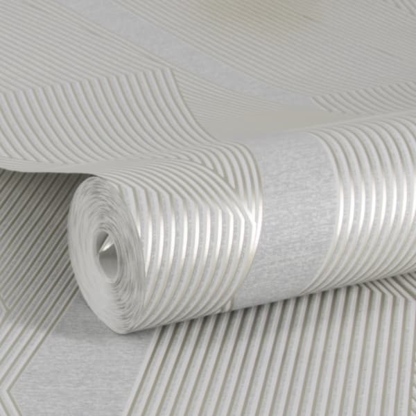 WOW - Non-woven tapet - Elegant Lines - Ljusgrå - 10mx52cm