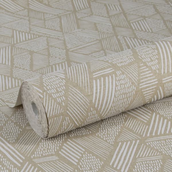 WOW - Non-woven Tapet - Etnisk söm - Naturlig - 10mx52cm