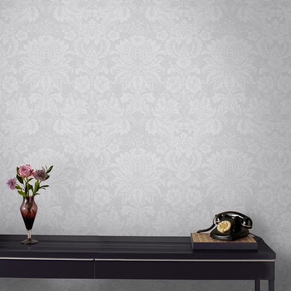 Superfresco Easy - Non-woven Tapet - Venetian Damask - Grå - 10mx52cm