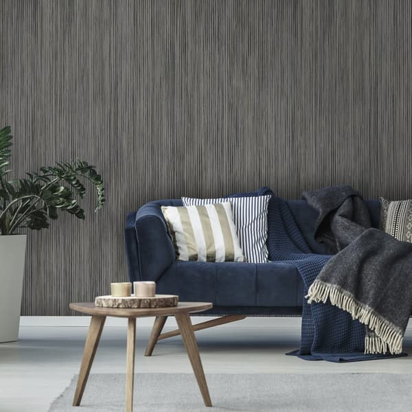 Superfresco Easy - Non-woven Tapet - Perfekt Symmetri Stripes Dark Grey - 10m x 52cm