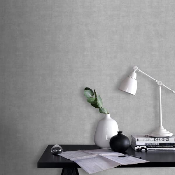 WOW - Non-woven tapet - Beton mat - Lysegrå - 10mx52cm