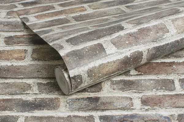 WOW - Non-woven tapet - Sten - Rødbrun - 10mx52cm