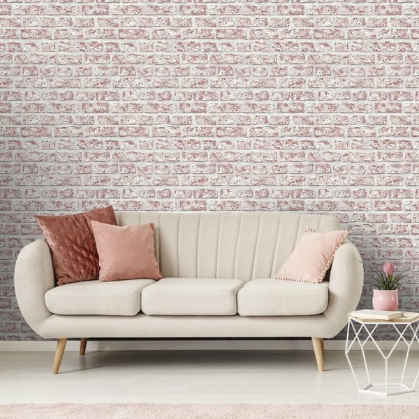 WOW - Non-woven tapet - Mursten - Rød - 10mx52cm