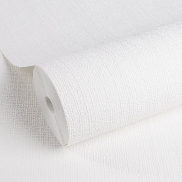 Superfresco Easy - Non-woven tapet kan males - Tekstur - Hvid - 10mx52cm