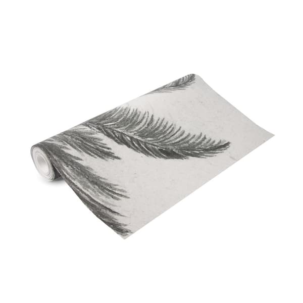 Art for the Home - Fototapet - Palm Deco - Grå/Sort - 300x200 cm