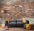 Miniatyrbild 6 av 6: Art for the Home - Fototapet - Tegelvägg - Brun - 300 x 280 cm