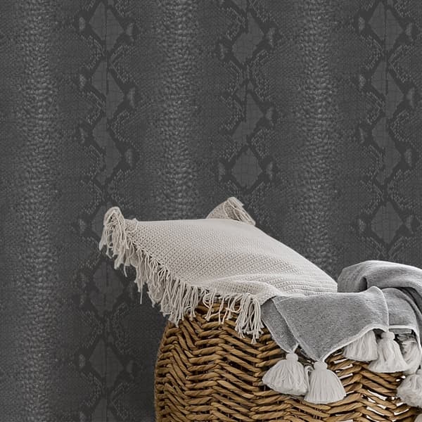 Superfresco Easy - Non-woven tapet - Snake - Mörkgrå - 10mx52 cm