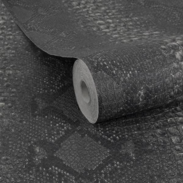 Superfresco Easy - Non-woven tapet - Snake - Mörkgrå - 10mx52 cm