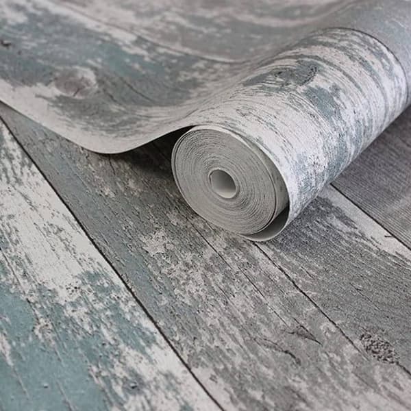 Noordwand Topchic tapet Wooden Planks mørkegrå og blå