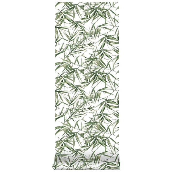 Superfresco Easy - Non-woven tapet - Bambusblade - Grøn/Hvid - 10mx53 cm