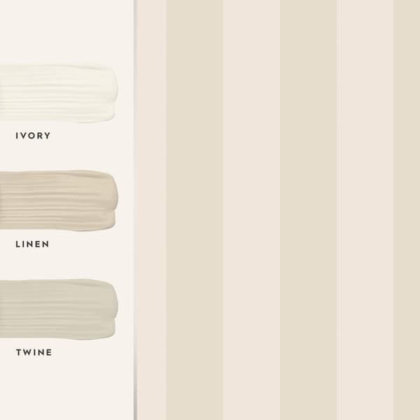 Laura Ashley - Non-woven Tapet - Lille Pearlescent Stripe Linen - 10mx52cm