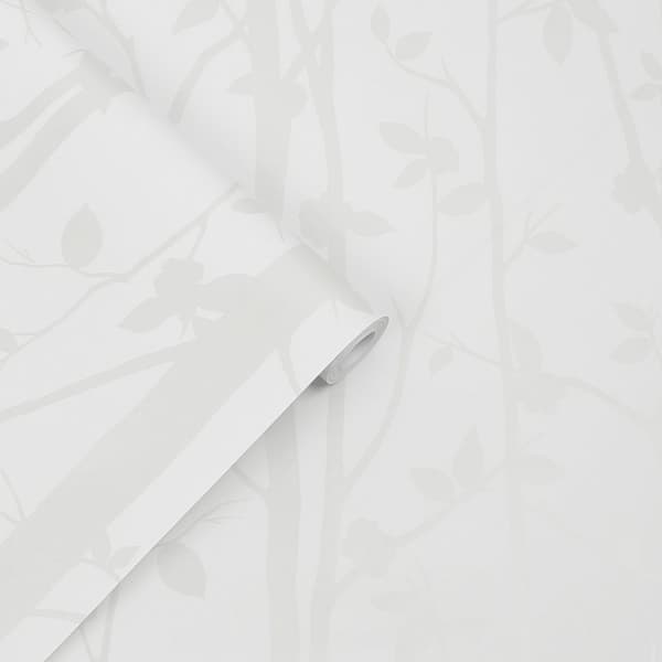Laura Ashley - Non-woven tapet - Cottonwood Pearlscent White - 10mx52cm