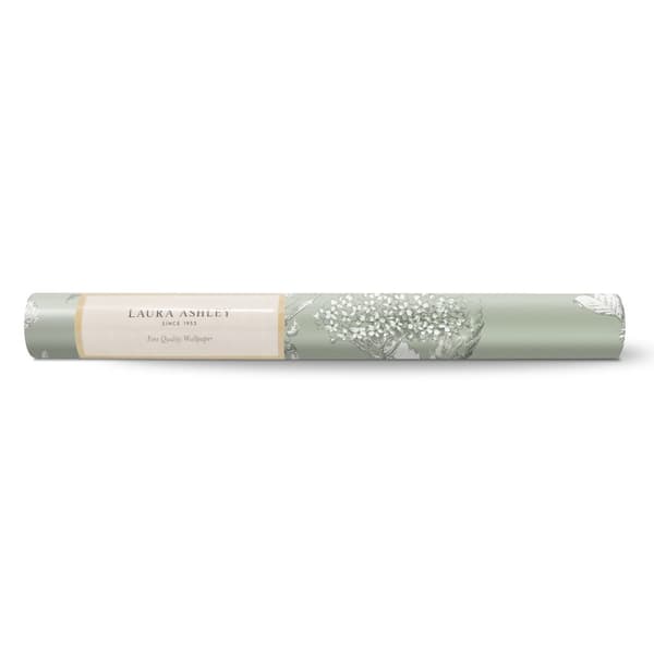 Laura Ashley Elderwood Sage Tapet - træer - 10mx52cm - grøn