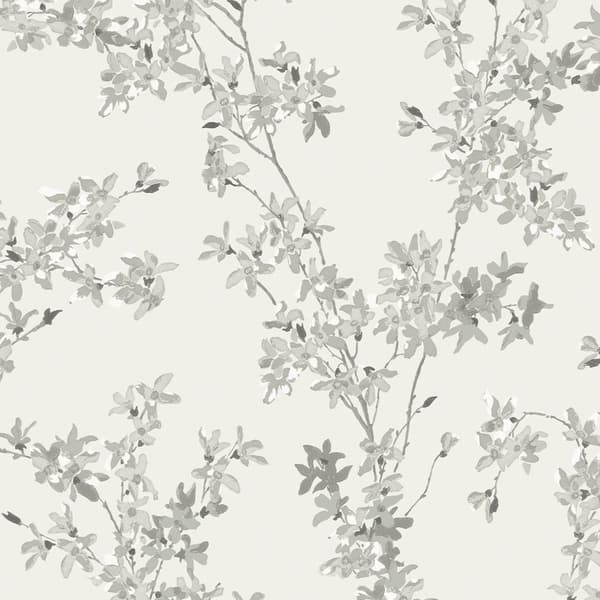 Laura Ashley - Non-woven tapet - Forstyhia Steel - 10mx52cm