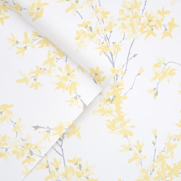 Laura Ashley - Non-woven tapet - Forstyhia Sunshine - 10mx52cm
