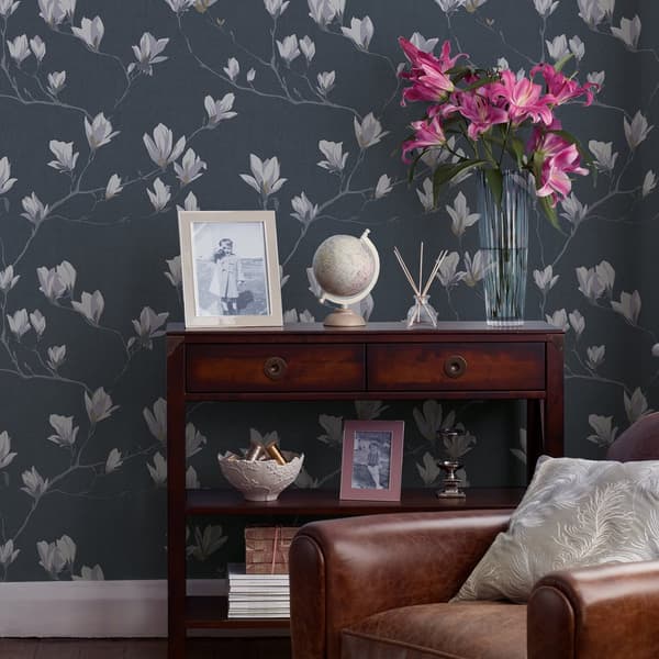 Laura Ashley - Non-woven tapet - Magnolia Grove Dusky Seaspray - 10mx52cm