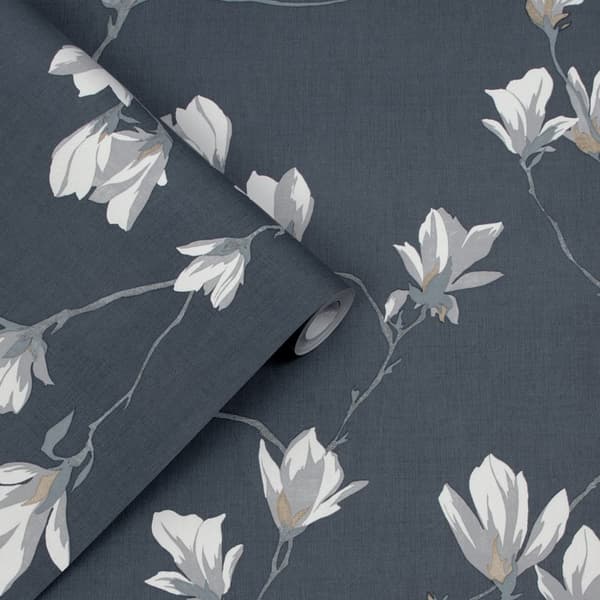 Laura Ashley - Non-woven tapet - Magnolia Grove Dusky Seaspray - 10mx52cm