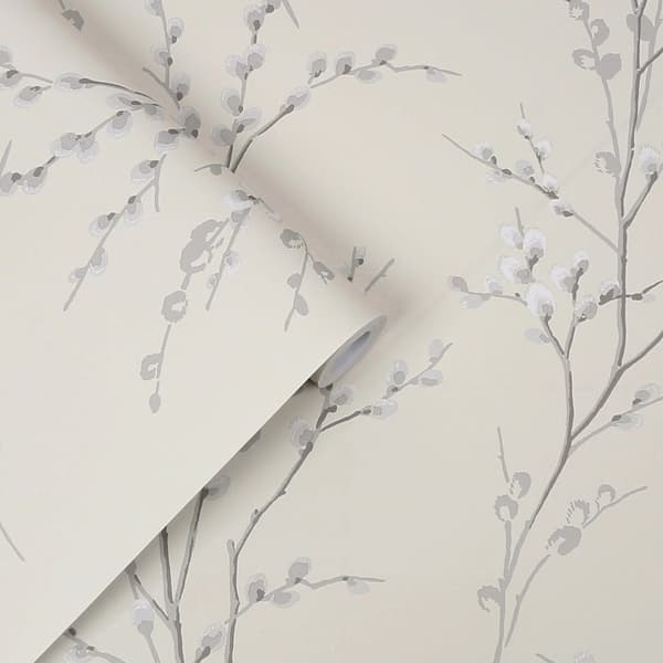 Laura Ashley - Non-woven tapet - Pussy Willow Steel - 10mx52cm