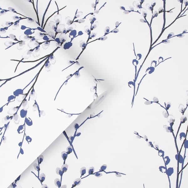 Laura Ashley - Non woven tapet - Pussy Willow Midnight - 10mx52cm
